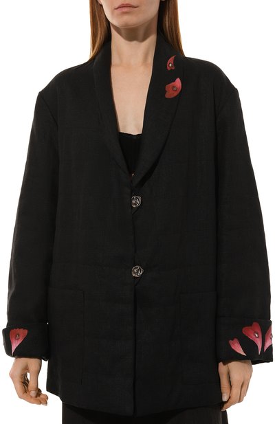 Жакет из хлопка и льна MIDGARD PARIS, арт. F1-JK1-BK, фото 3