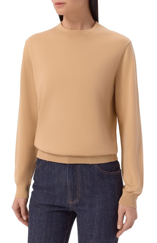 Хлопковый пуловер Loro Piana FA09877 Бежевый  FA09877 Фото 3