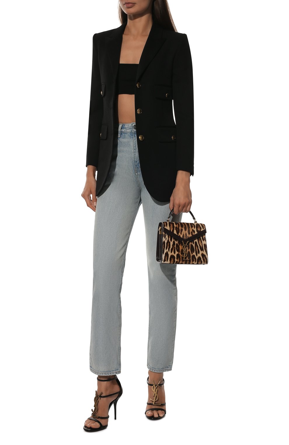 Кожаные босоножки cassandra SAINT LAURENT, арт. 630109/1Q0TT, фото 2