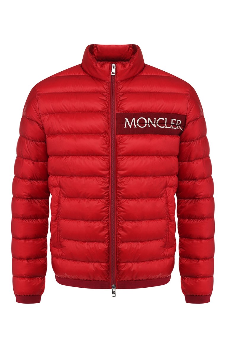 Мужская пуховая ку�ртка neveu MONCLER красного цвета, арт. E1-091-40361-94-C0019 | Фото 1 (Материал внешний: Синтетический материал; Статус проверки: Проверена категория; Материал утеплителя: Пух и перо; Материал подклада: Синтетический материал; Длина (верхняя одежда): Короткие; Мужское Кросс-КТ: Пуховик-верхняя одежда, Верхняя одежда, Куртка-пуховая; Рукава: Длинные; Материал сплава: Проставлено; Драгоценные камни: Проставлено; Стили: Кэжуэл)