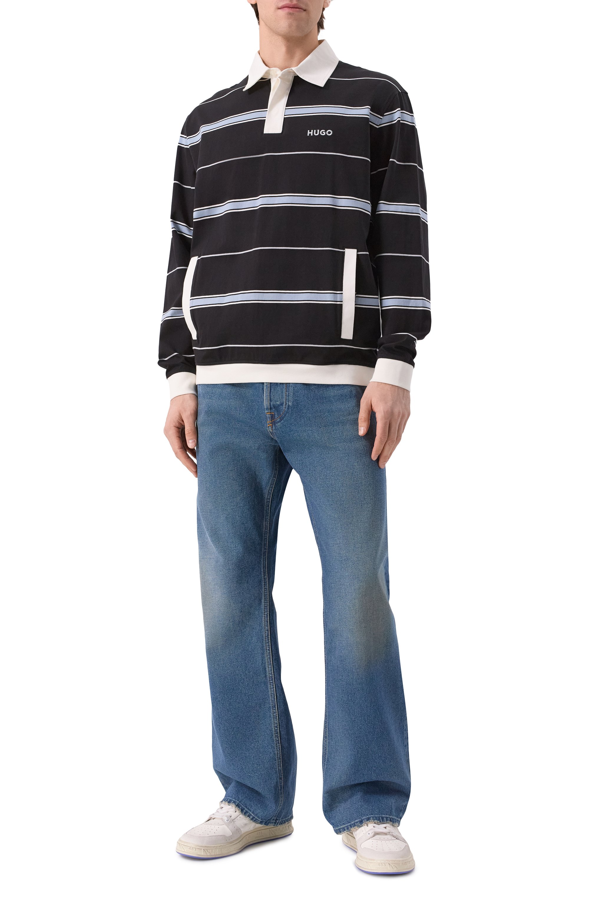 Хлопковое поло HUGO, арт. 50534676, фото 2