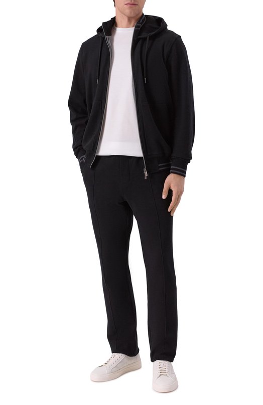 Брюки из хлопка и кашемира Capobianco 19M707.LB00./58 Чёрный  19M707.LB00./58 Фото 2