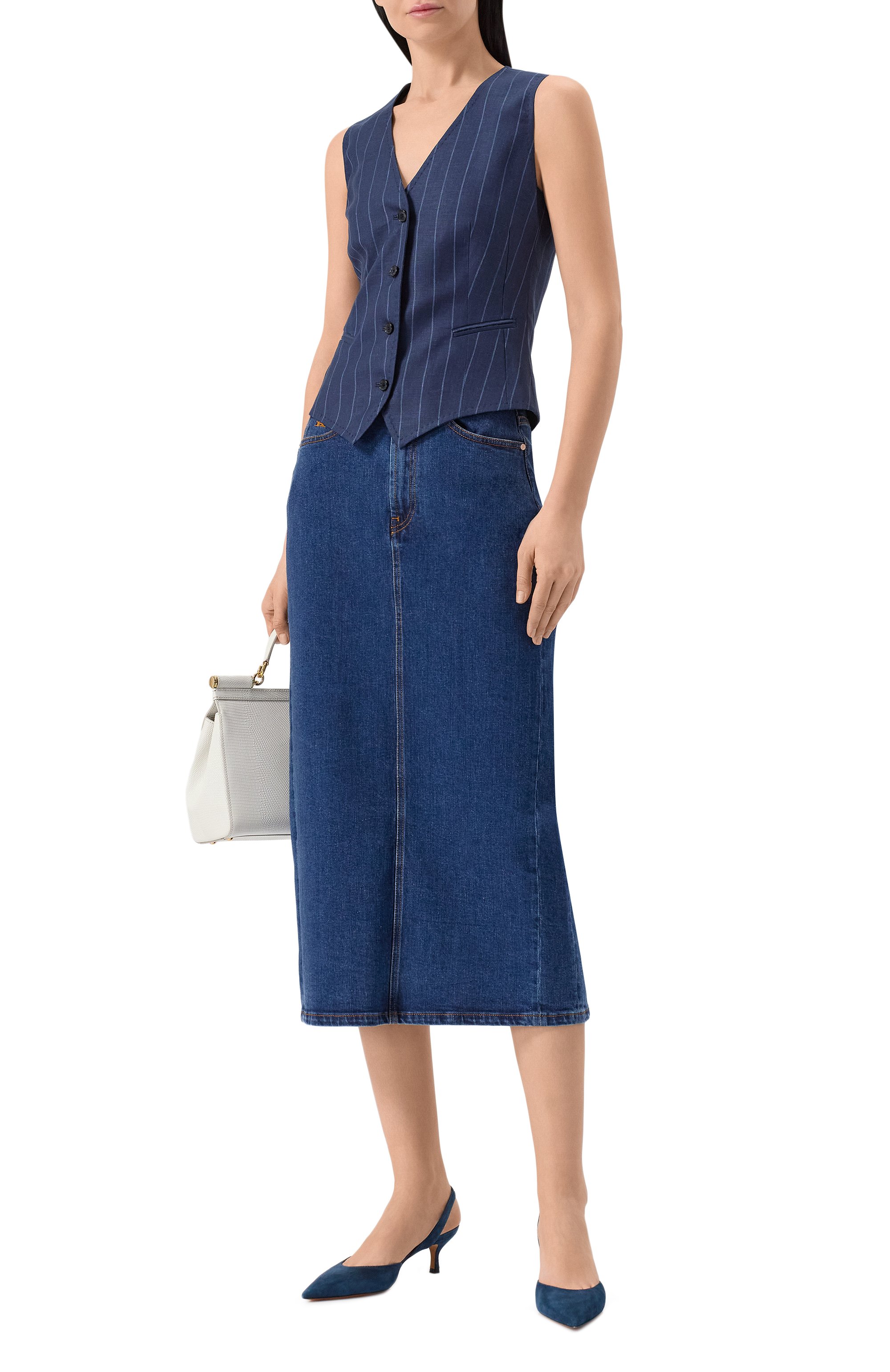 Жилет изо льна и шерсти KITON синего цвета по цене 168500 руб., арт. D47456K0603E10, фото 2 Жилет изо льна и шерсти KITON, арт. D47456K0603E10, фото 2