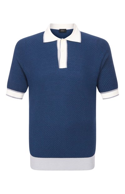 Мужская поло изо льна и хлопка BRIONI, арт. UMR200/PDK22