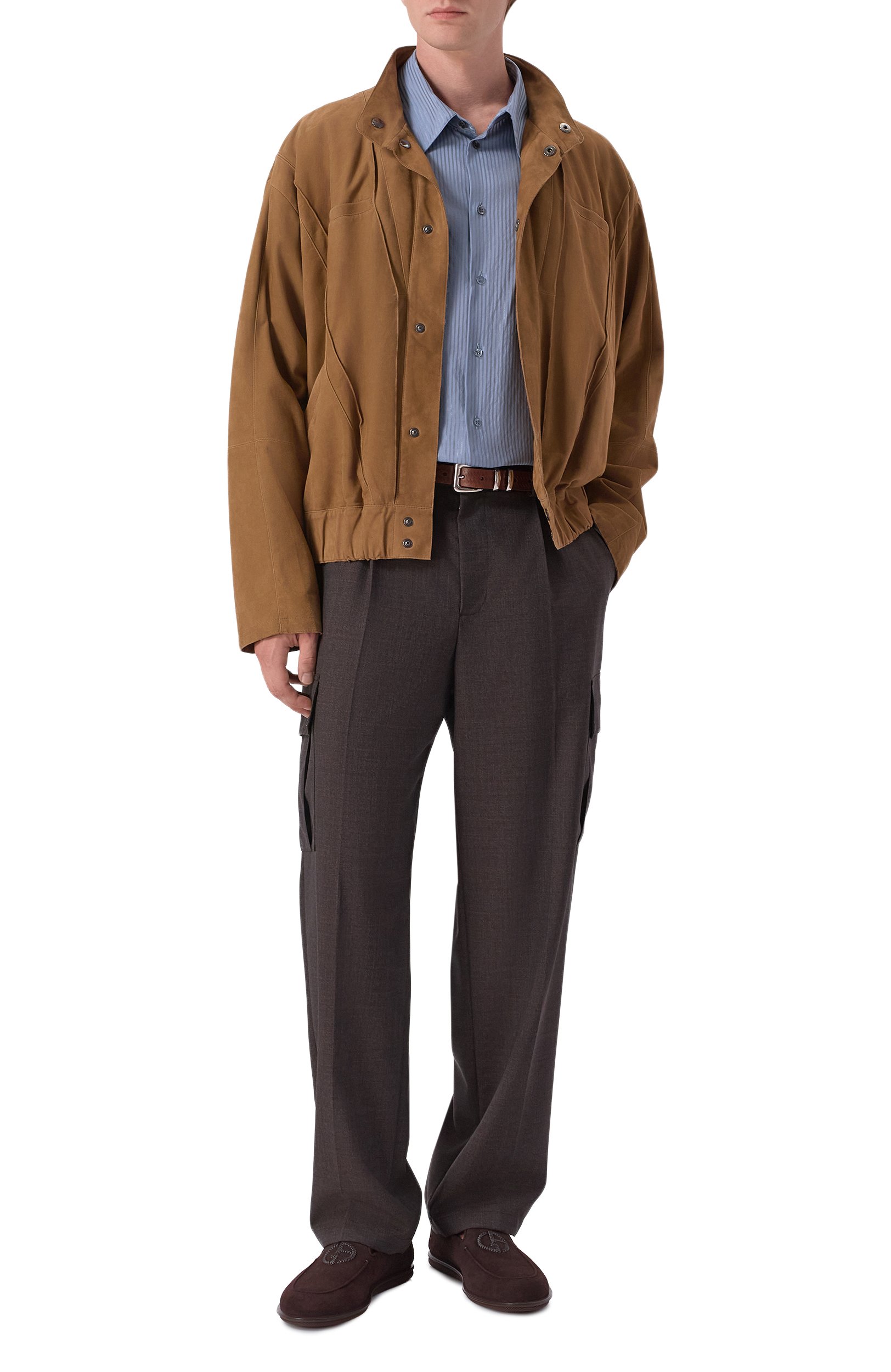 Рубашка из хлопка и шелка GIORGIO ARMANI, арт. GM004059/TE23091, фото 2