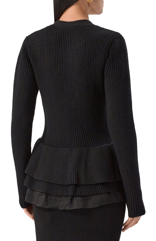 Шерстяной кардиган Nina Ricci 25AMCR008/ML0581 Чёрный  25AMCR008/ML0581 Фото 4