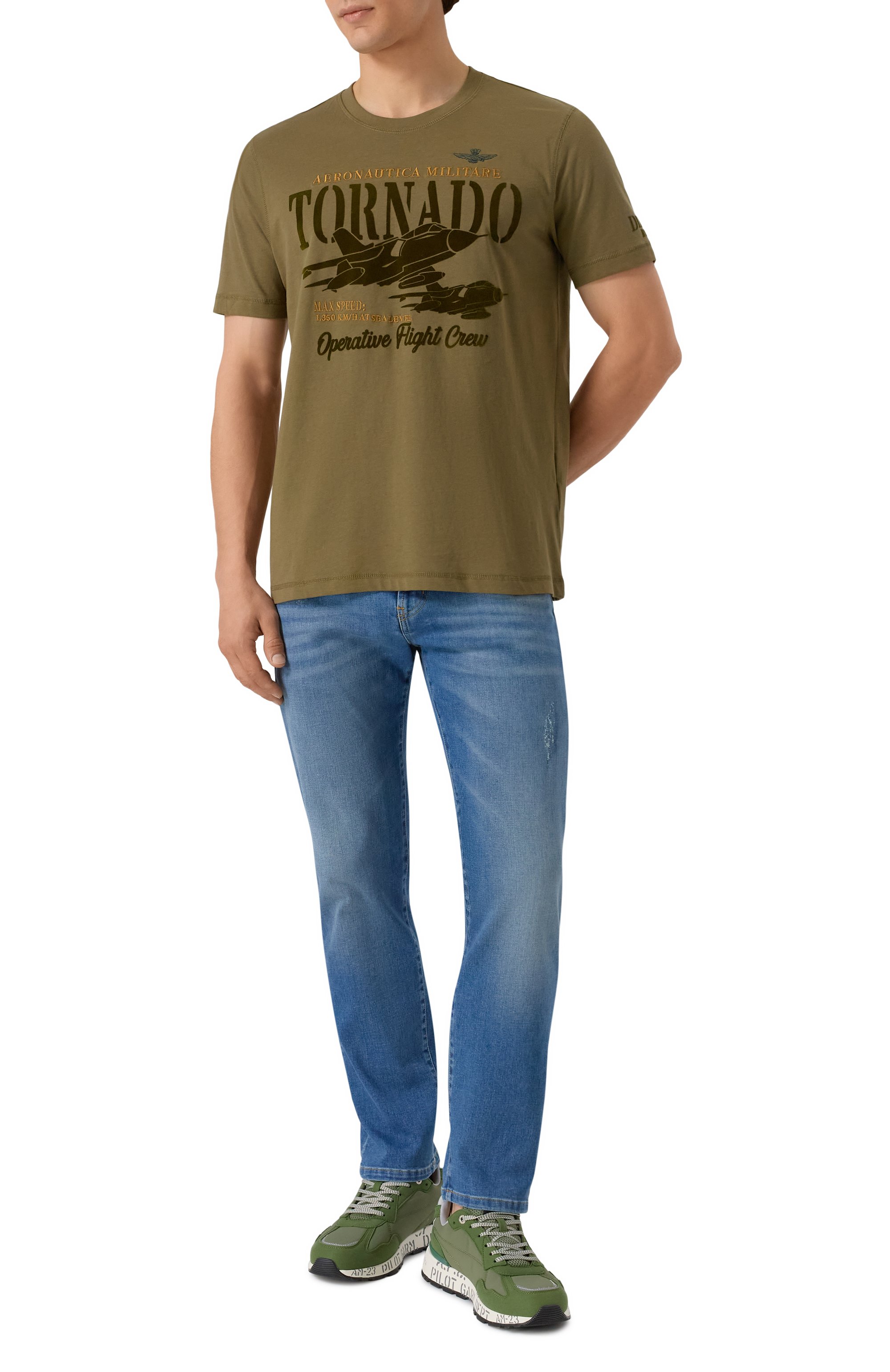 Хлопковая футболка AERONAUTICA MILITARE, арт. 251TS2405J641, фото 2