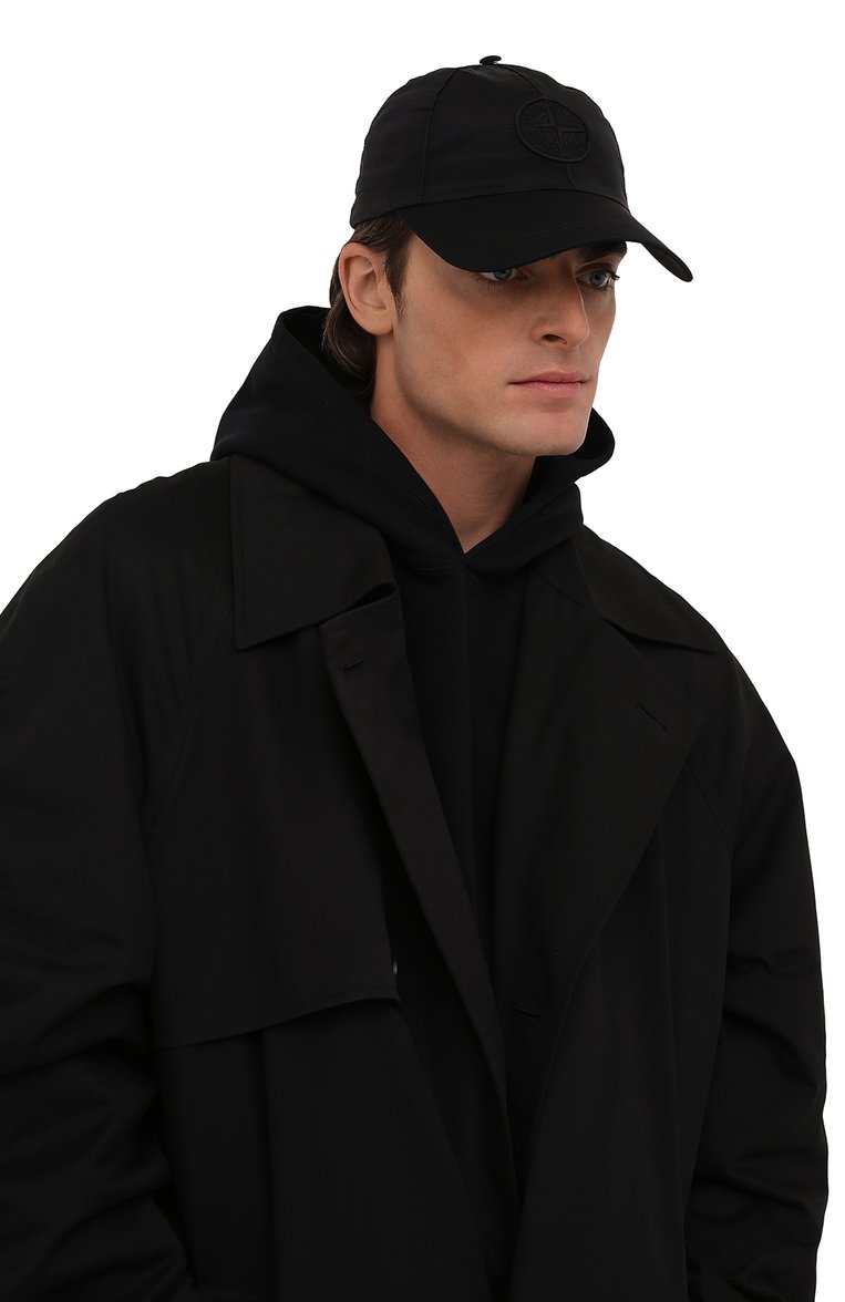 Мужская бейсболка STONE ISLAND черного цвета, арт. 761599576 | Фото 2 (Материал: Синтетический материал, Текстиль; Нос: Не проставлено)