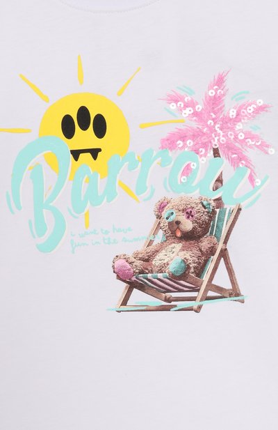 Хлопковая футболка BARROW белого цвета по цене 5620 руб., арт. S6BKJGTH240, фото 3 Хлопковая футболка BARROW, арт. S6BKJGTH240, фото 3