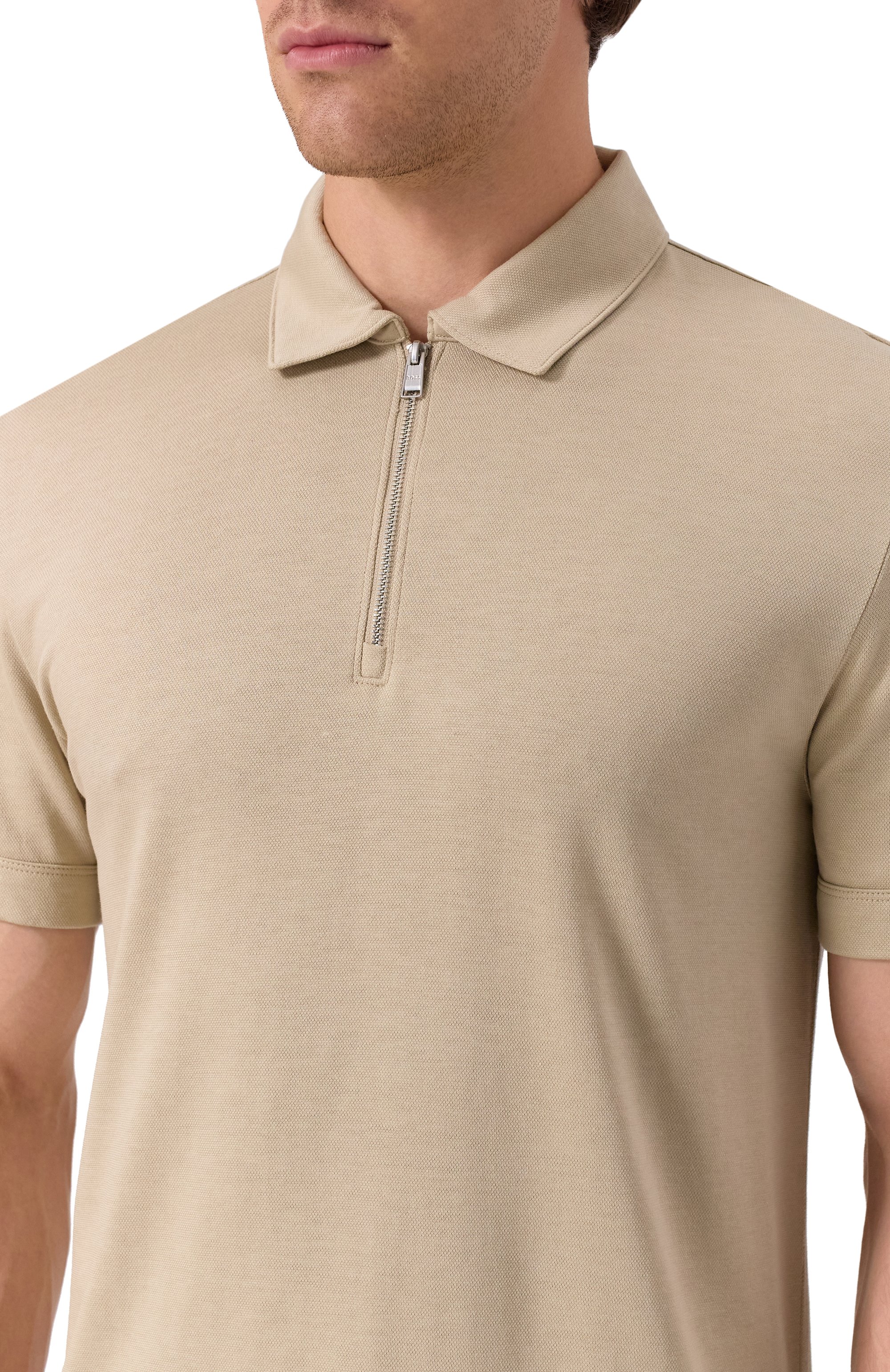 Поло из лиоцелла и хлопка BOSS бежевого цвета по цене 19950 руб., арт. 50544091, фото 5 Поло из лиоцелла и хлопка BOSS, арт. 50544091, фото 5