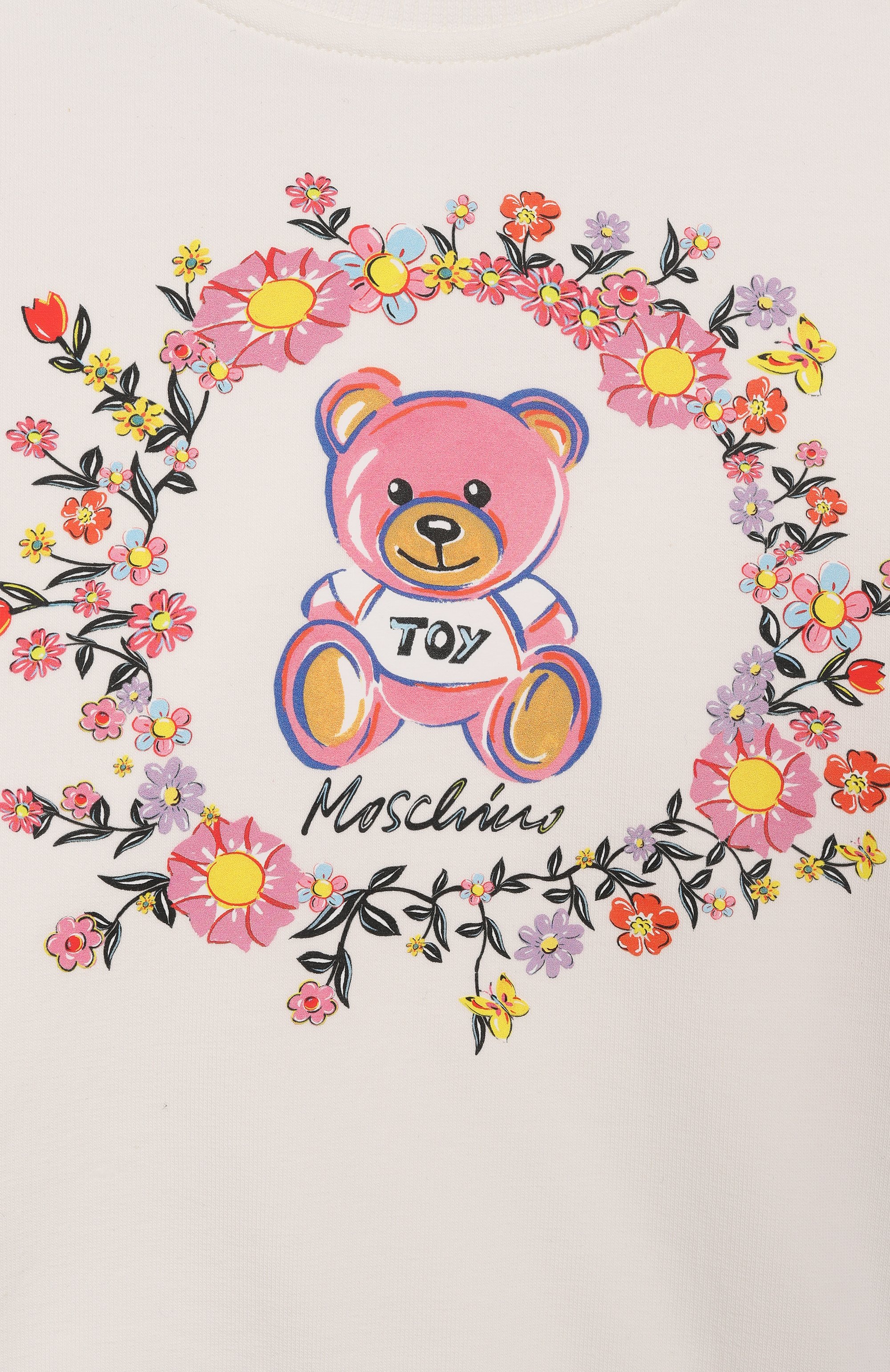 Хлопковый свитшот MOSCHINO молочного цвета по цене 10700 руб., арт. HIF02M/LDA13/4-8, фото 3 Хлопковый свитшот MOSCHINO, арт. HIF02M/LDA13/4-8, фото 3