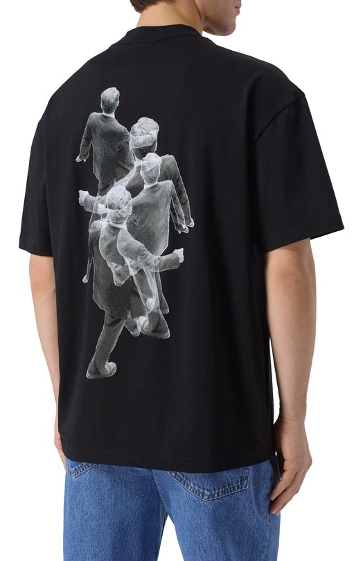 Хлопковая футболка HUGO 50553337 Чёрный  50553337 Фото 4