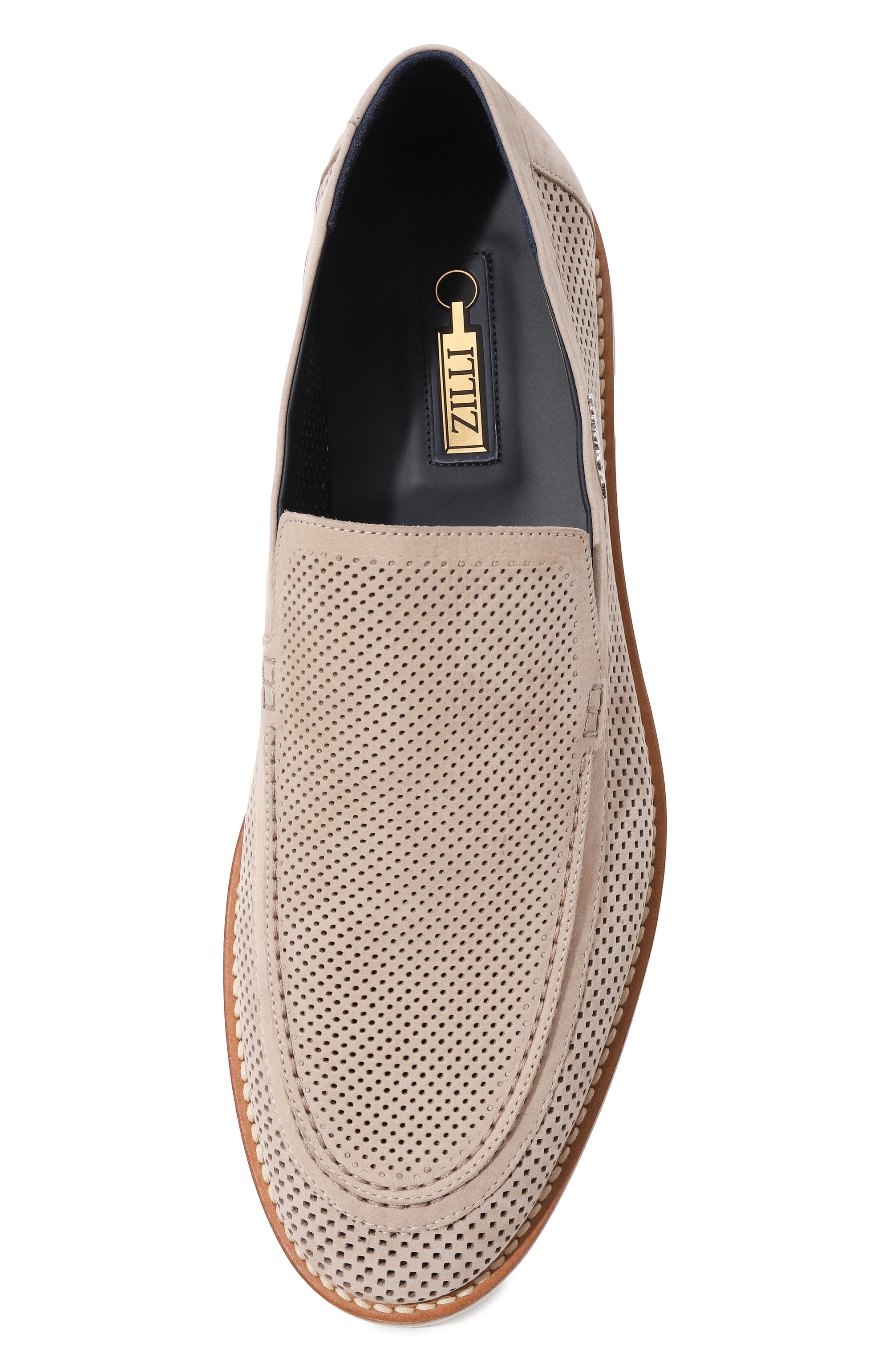 Замшевые лоферы ZILLI светло-бежевого цвета по цене 123000 руб., арт. H0079AM1003VHA001, фото 6 Замшевые лоферы ZILLI, арт. H0079AM1003VHA001, фото 6