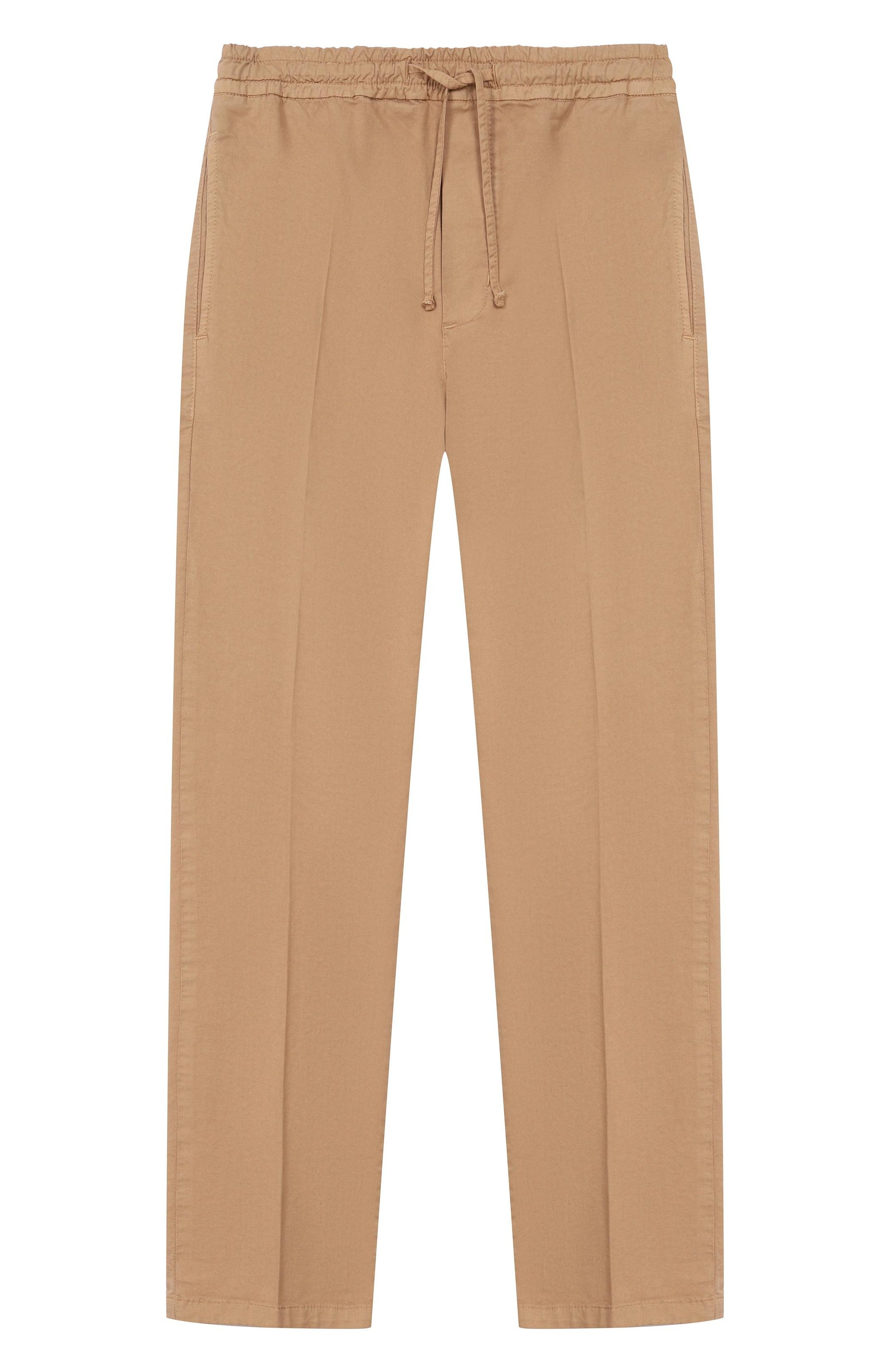 Хлопковые брюки PAOLO PECORA MILANO бежевого цвета по цене 13250 руб., арт. PP4384, фото 1 Хлопковые брюки PAOLO PECORA MILANO, арт. PP4384, фото 1