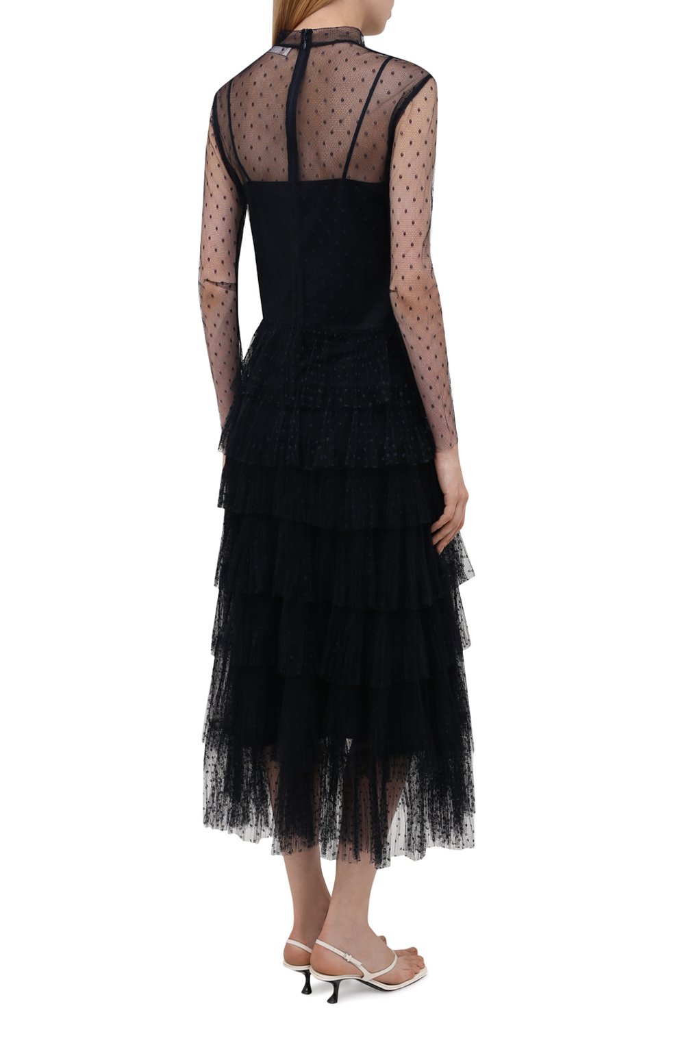 Платье REDVALENTINO темно-синего цвета по цене 192500 руб., арт. WR3VAAJ5/428, фото 4 Платье REDVALENTINO, арт. WR3VAAJ5/428, фото 4