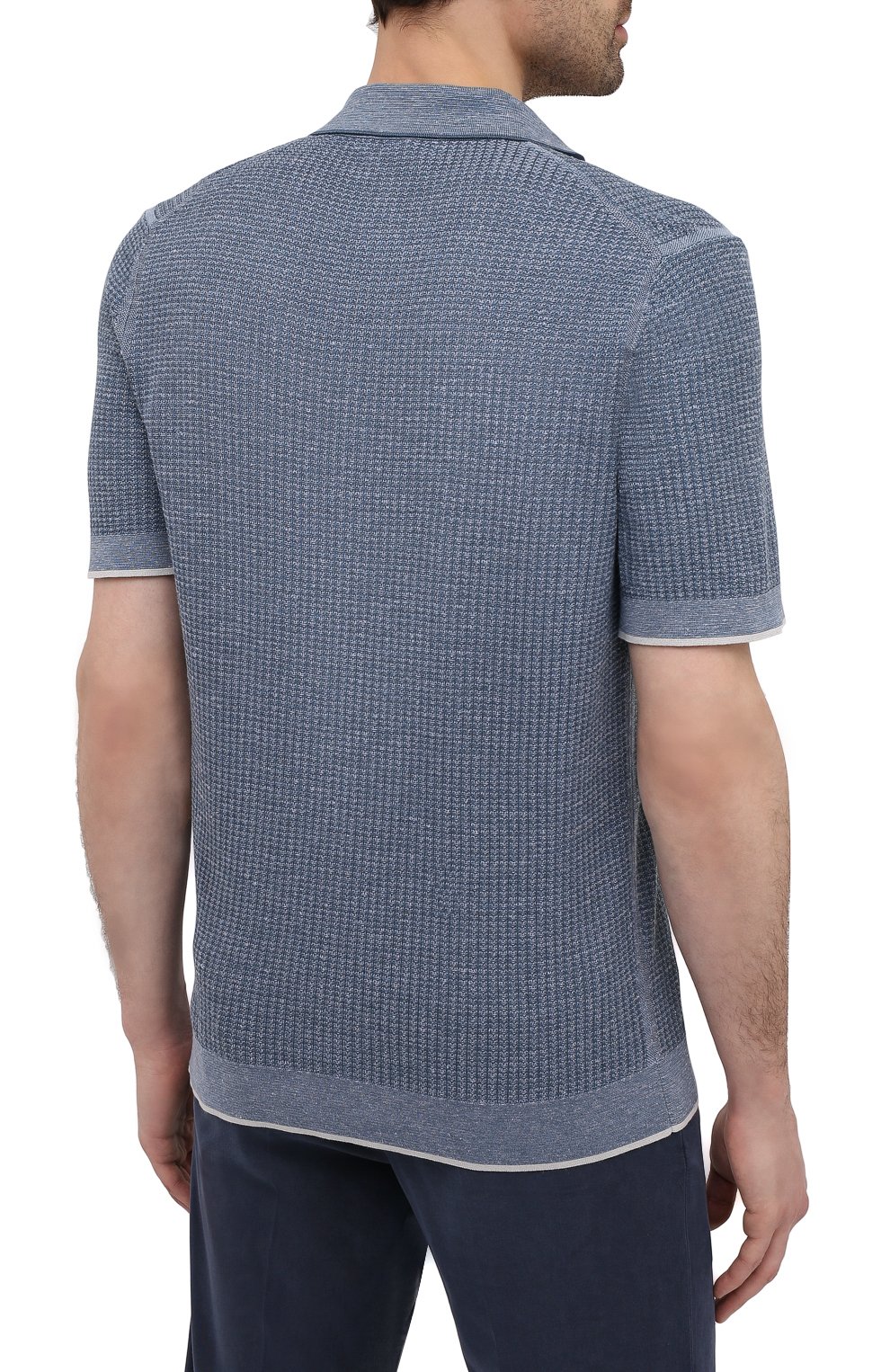 Поло из шелка и льна ZEGNA, арт. UWF96/C32, фото 4