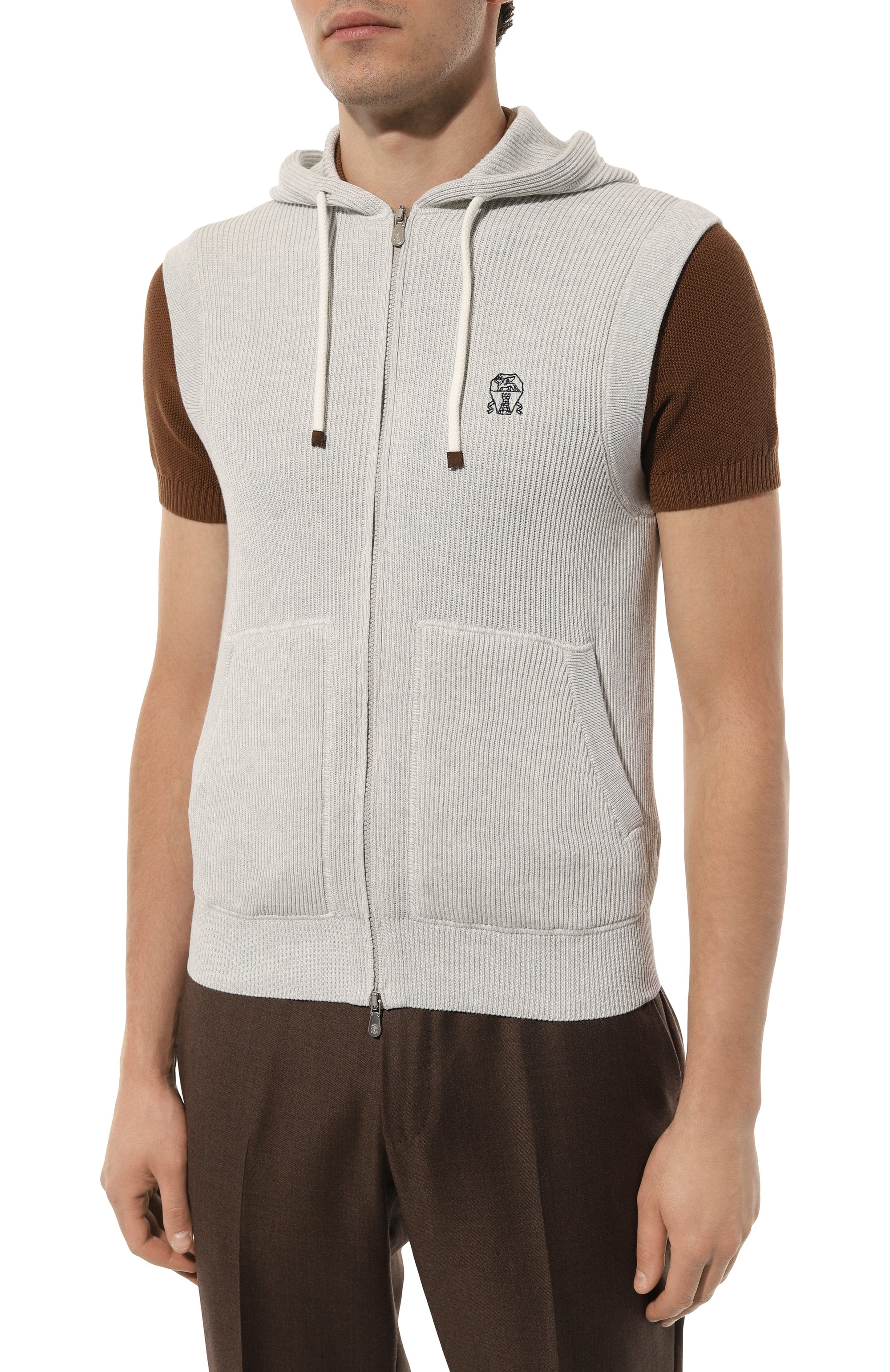 Хлопковый жилет BRUNELLO CUCINELLI, арт. M2920B2308, фото 3