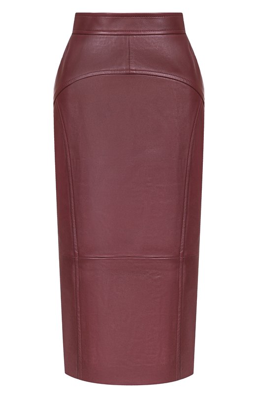 Кожаная юбка Max Mara Studio TAIGA Бордовый TAIGA