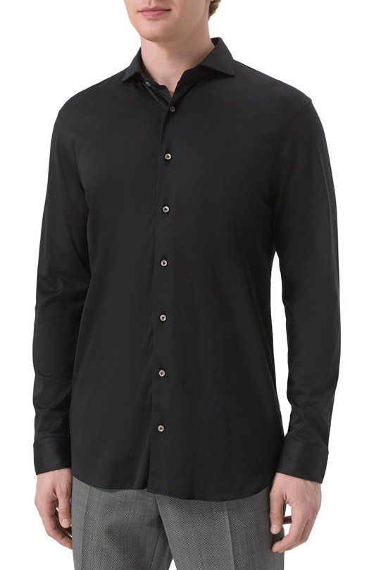 Хлопковая рубашка Van Laack VL-PER-LSF/180031/3XL Чёрный  VL-PER-LSF/180031/3XL Фото 3