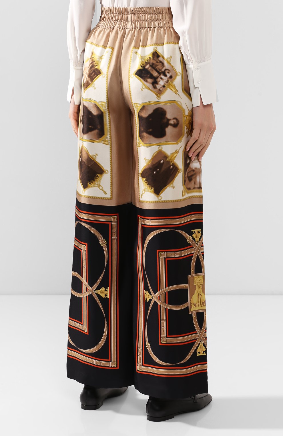 Шелковые брюки BURBERRY, арт. 8014264, фото 4