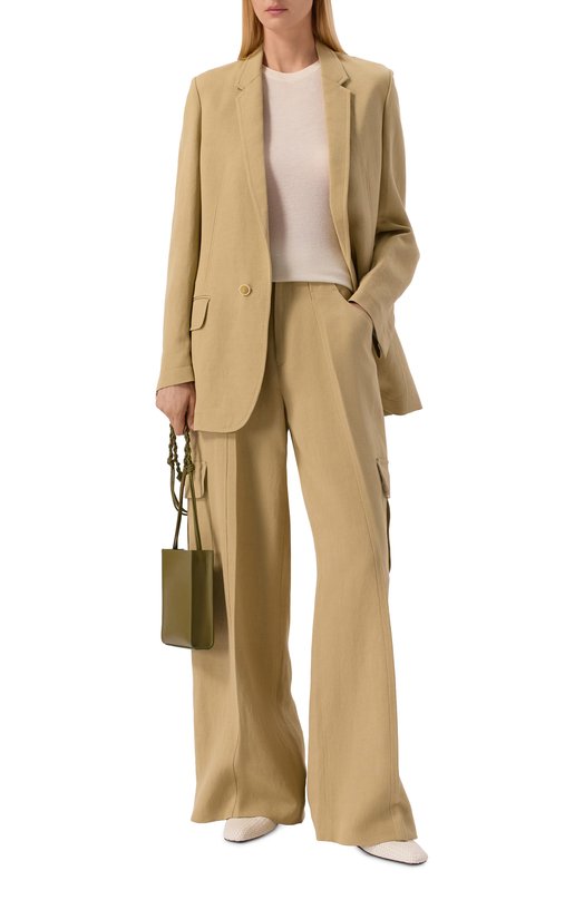 Брюки-карго изо льна и вискозы Petar Petrov S26TP10 Бежевый  S26TP10 Фото 2