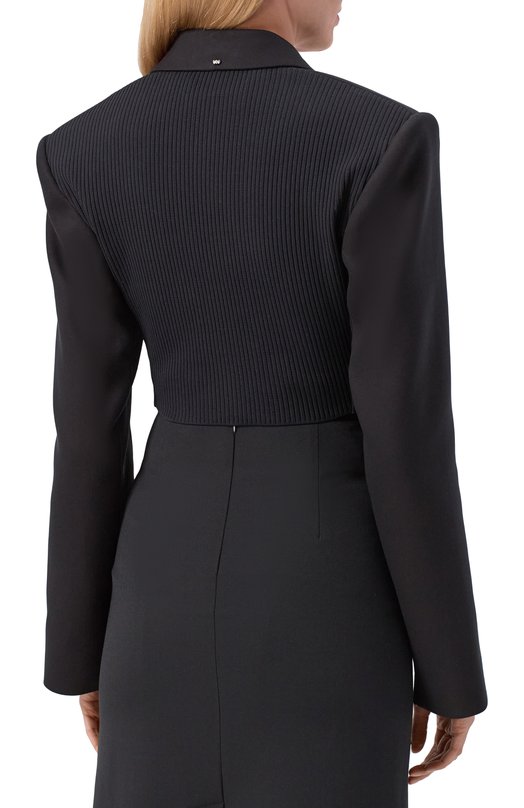 Комбинированный жакет Sportmax GAVIN0 Чёрный  GAVIN0 Фото 4