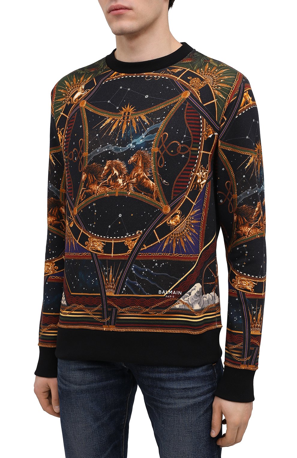 Хлопковый свитшот BALMAIN, арт. UH03277/I351, фото 3