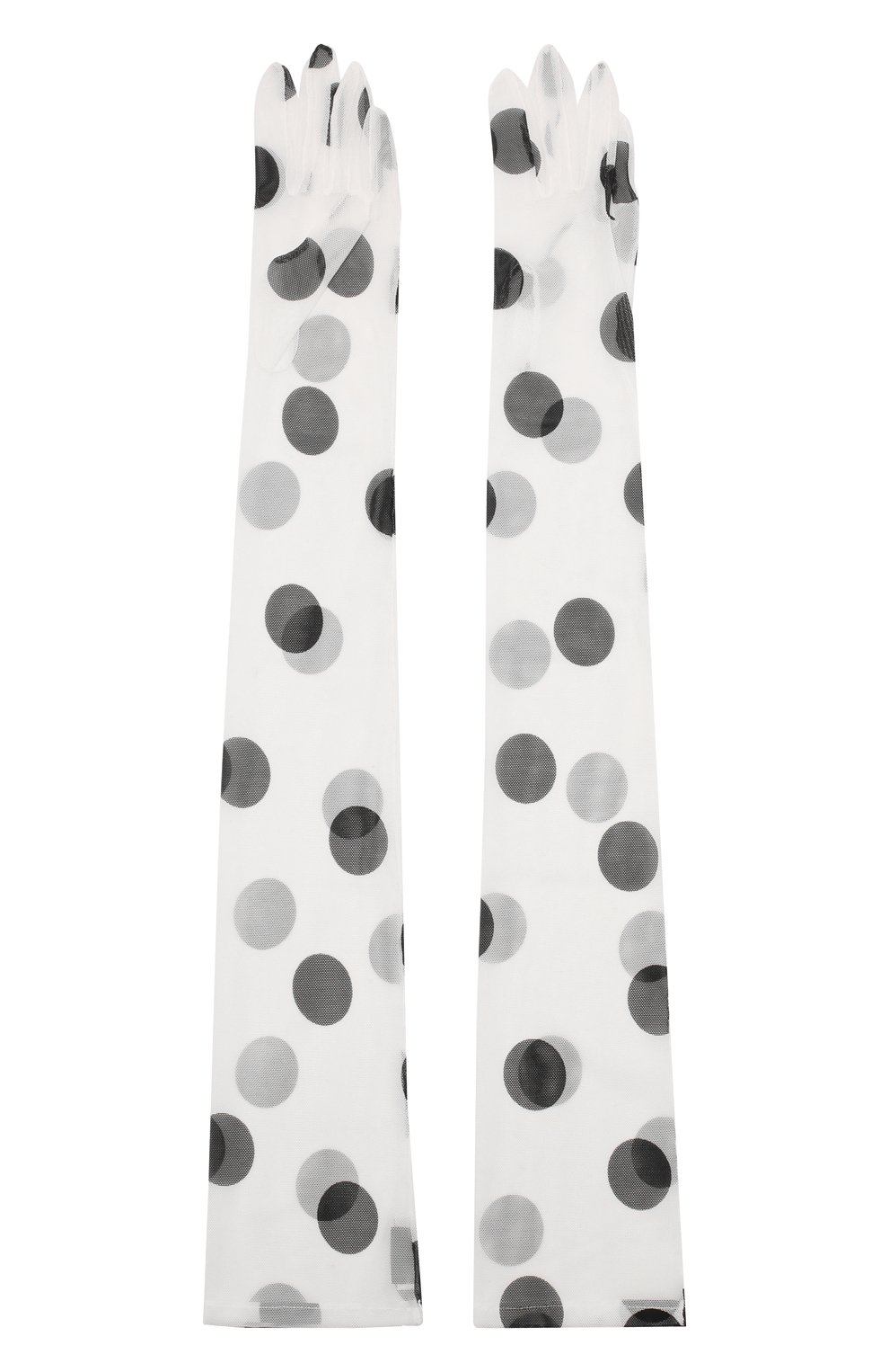 Перчатки DRIES VAN NOTEN черно-белого цвета по цене 29800 руб., арт. 201-10101-780, фото 2 Перчатки DRIES VAN NOTEN, арт. 201-10101-780, фото 2