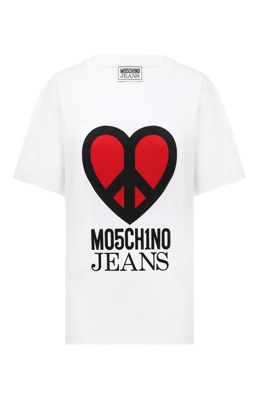 

Хлопковая футболка M05CH1NO Jeans, Белый