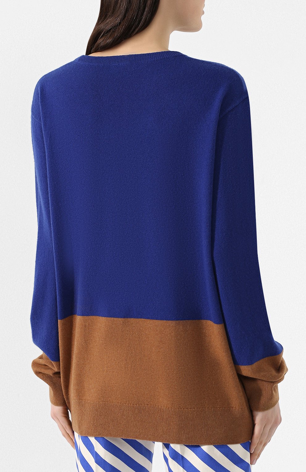 Кашемировый пуловер DRIES VAN NOTEN синего цвета по цене 84100 руб., арт. 191-31220-7711, фото 4 Кашемировый пуловер DRIES VAN NOTEN, арт. 191-31220-7711, фото 4