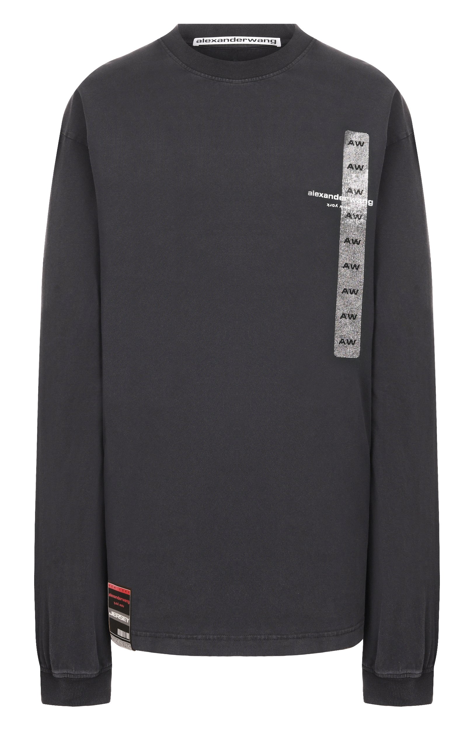 Хлопковый лонгслив ALEXANDER WANG черного цвета по цене 62950 руб., арт. UCC4261938, фото 1 Хлопковый лонгслив ALEXANDER WANG, арт. UCC4261938, фото 1