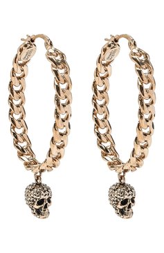 Женские серьги ALEXANDER MCQUEEN золотого цвета, арт. 583028/J160Z | Фото 1 (Статус проверки: Проверена категория; Материал: Металл; Региональные ограничения белый список (Axapta Mercury): Не проставлено; Нос: Не проставлено)
