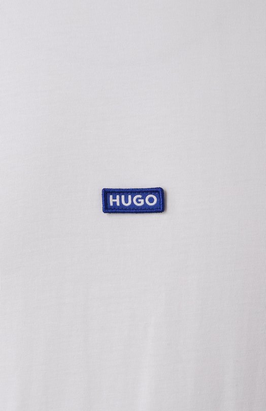 Хлопковая футболка HUGO Blue 50509991 Белый  50509991 Фото 6