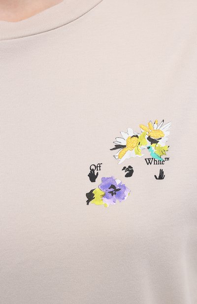 Хлопковая футболка OFF-WHITE, арт. 0WAA089S21JER002, фото 5