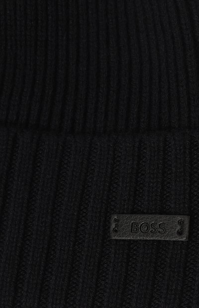 Шерстяная шапка BOSS темно-синего цвета по цене 8995 руб., арт. 50495306, фото 3 Шерстяная шапка BOSS, арт. 50495306, фото 3
