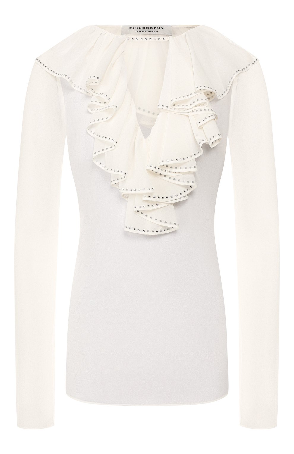 Блузка PHILOSOPHY DI LORENZO SERAFINI белого цвета по цене 53000 руб., арт. A0213/5717, фото 1 Блузка PHILOSOPHY DI LORENZO SERAFINI, арт. A0213/5717, фото 1