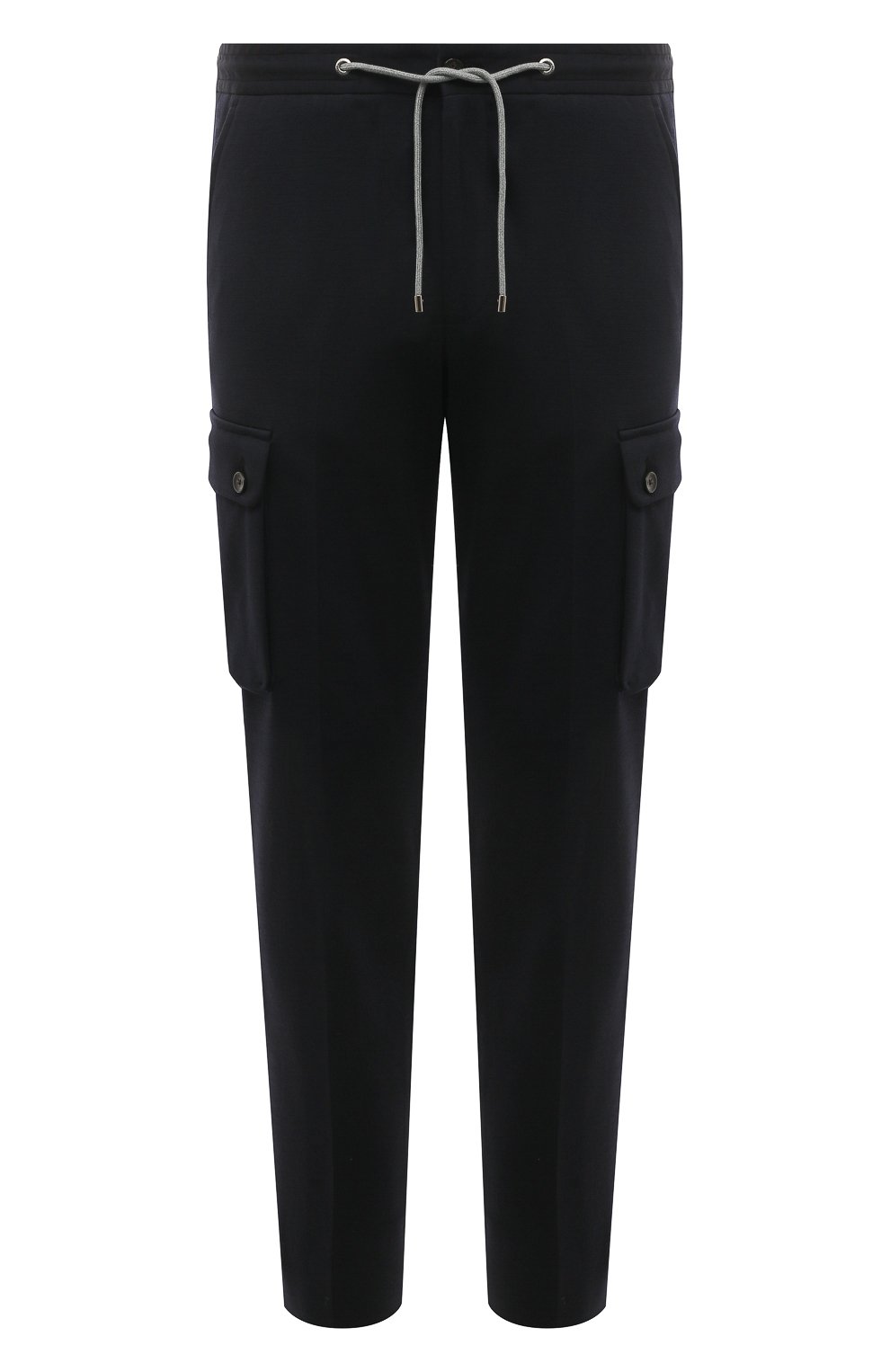 Брюки-карго из шерсти и хлопка CORNELIANI темно-синего цвета по цене 52750 руб., арт. 934L14-9318800, фото 1 Брюки-карго из шерсти и хлопка CORNELIANI, арт. 934L14-9318800, фото 1