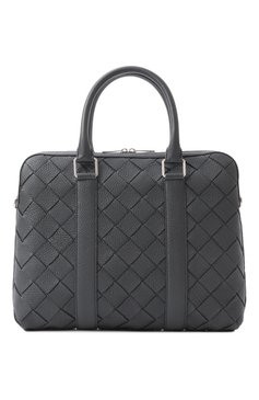 Мужская портфель intrecciato slim BOTTEGA VENETA серого цвета, арт. 799765 V4G31 | Фото 6 (Материал: Натуральная кожа; Ремень/цепочка: На ремешке; Материал сплава: Проставлено; Размер: large; Драгоценные камни: Проставлено; Сумки-техническ�ие: Портфели)