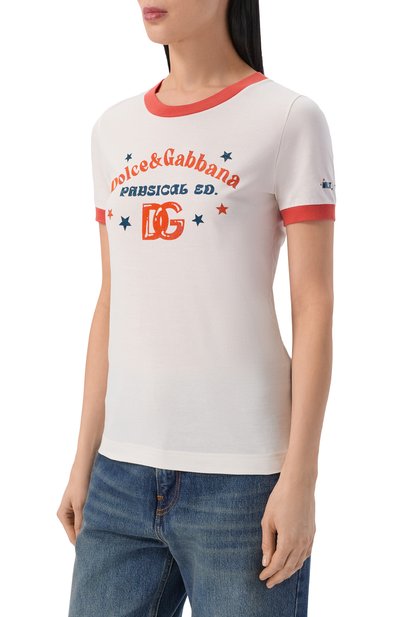 Хлопковая футболка DOLCE & GABBANA, арт. F8N08T/GDDNG, фото 3