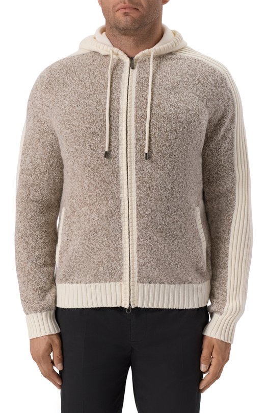 Кардиган из шерсти и кашемира Stefano Ricci K404001FCR/F25361 Бежевый  K404001FCR/F25361 Фото 3