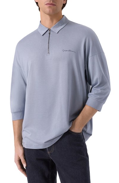 Поло из лиоцелла и хлопка GIORGIO ARMANI, арт. 3DSF53/SJCBZ, фото 3