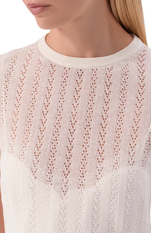 Пуловер из шелка и хлопка MVST M26.CSW.K431/G0NG Кремовый  M26.CSW.K431/G0NG Фото 5