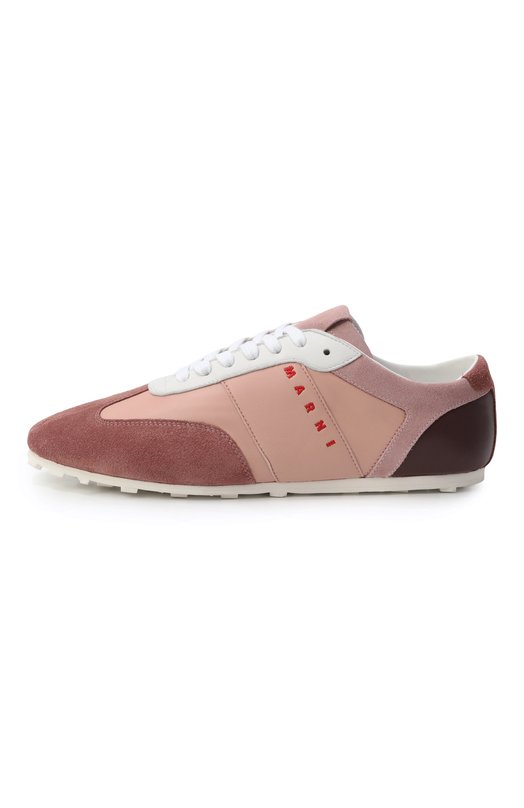 Кожаные кеды Marni SNZW020400/P9097 Розовый  SNZW020400/P9097 Фото 4