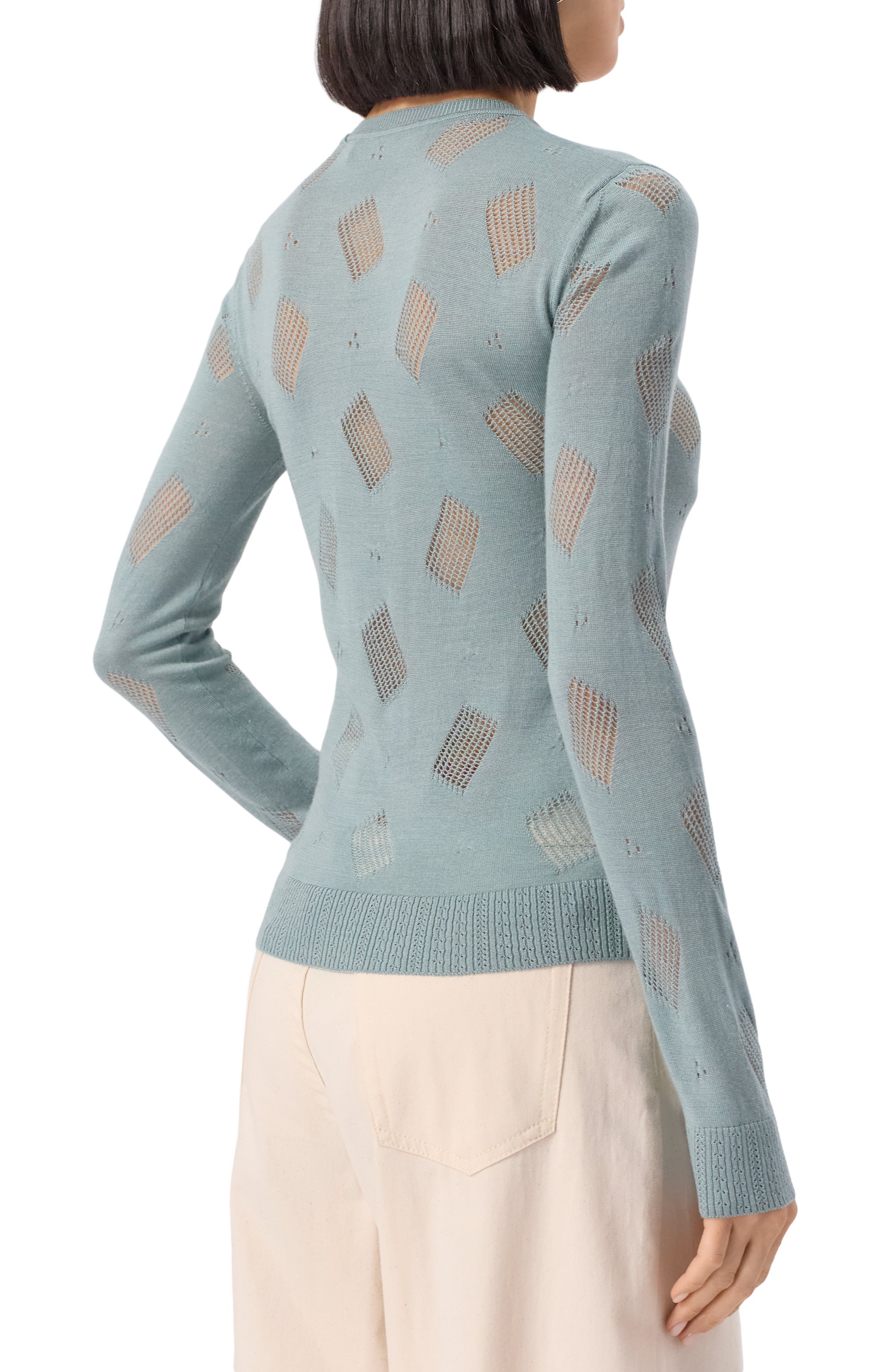 Пуловер из шерсти и шелка MARNI, арт. GCMD0600A0/UFW534, фото 4