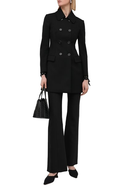 Пальто REDVALENTINO черного цвета по цене 83450 руб., арт. VR3CAD20/1Y1, фото 2 Пальто REDVALENTINO, арт. VR3CAD20/1Y1, фото 2