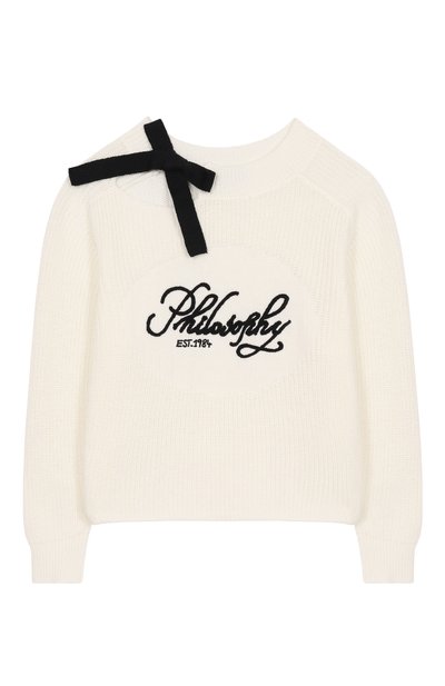 Хлопковый свитер PHILOSOPHY DI LORENZO SERAFINI KIDS, арт. I9E610/5045/4-10
