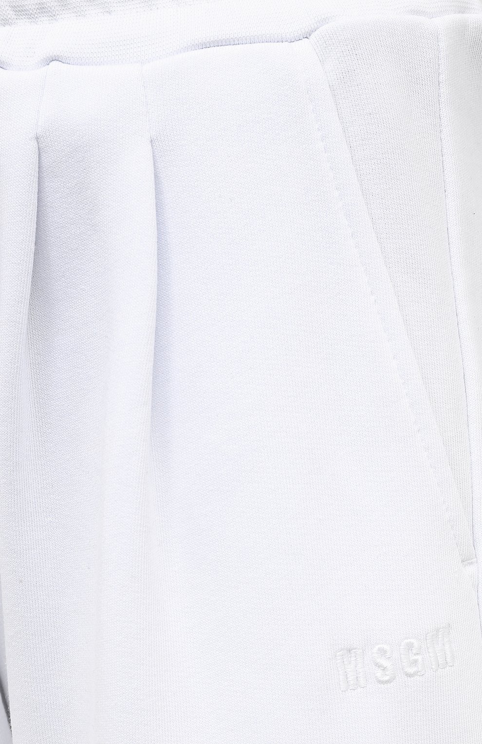 Хлопковые брюки MSGM белого цвета по цене 21050 руб., арт. 2941MDP62 207799, фото 5 Хлопковые брюки MSGM, арт. 2941MDP62 207799, фото 5