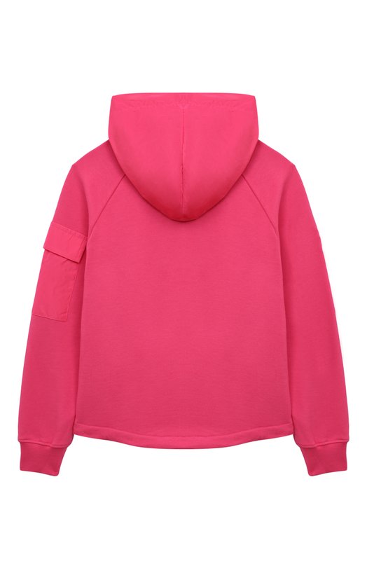 Хлопковое худи MSGM kids Розовый, фото 2