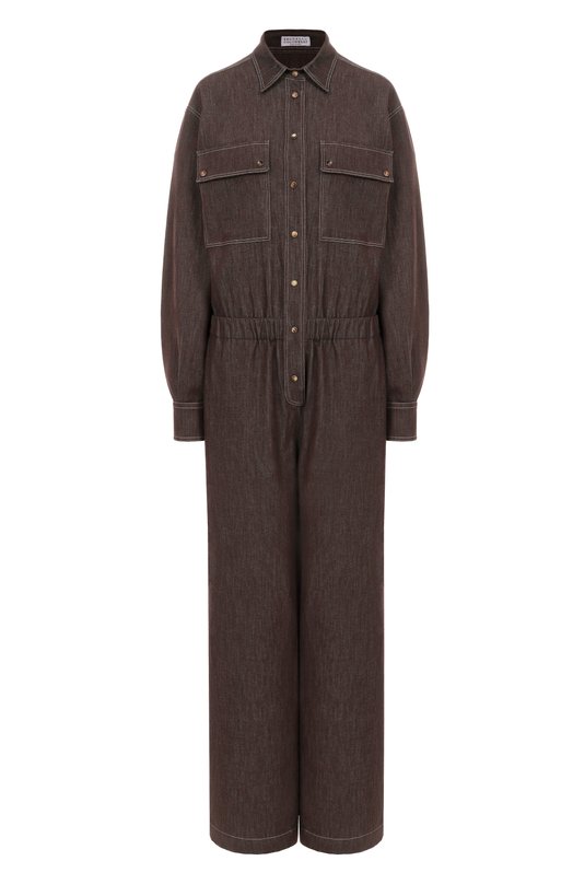Джинсовый комбинезон Brunello Cucinelli MP792EB699 Коричневый MP792EB699