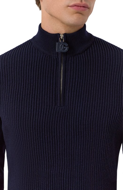 Шерстяной джемпер Dolce & Gabbana GXW45T/JCVWY Синий  GXW45T/JCVWY Фото 5
